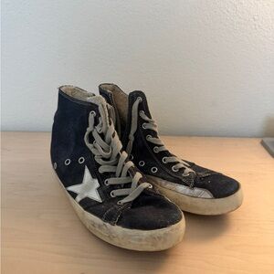 Golden Goose blue and silver High-Top Sneakers